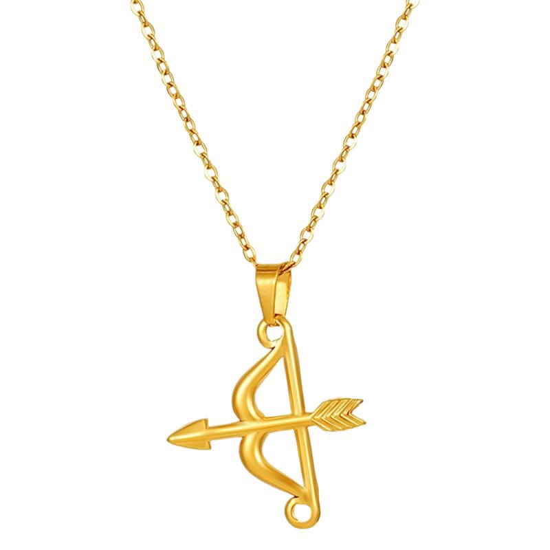 Stainless Steel Pendant Necklace 18K Gold-Plated Chain Trendy Jewelry Wholesale