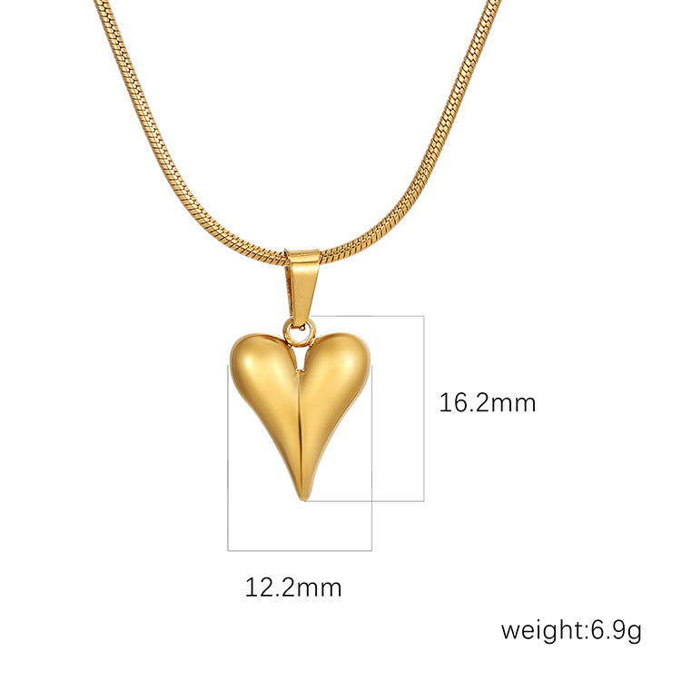 Stainless Steel Pendant Necklace 18K Gold-Plated Chain Trendy Jewelry Wholesale