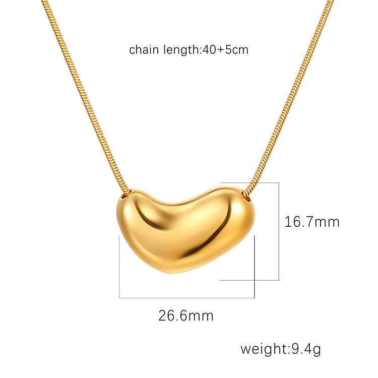 Stainless Steel Pendant Necklace 18K Gold-Plated Chain Trendy Jewelry Wholesale
