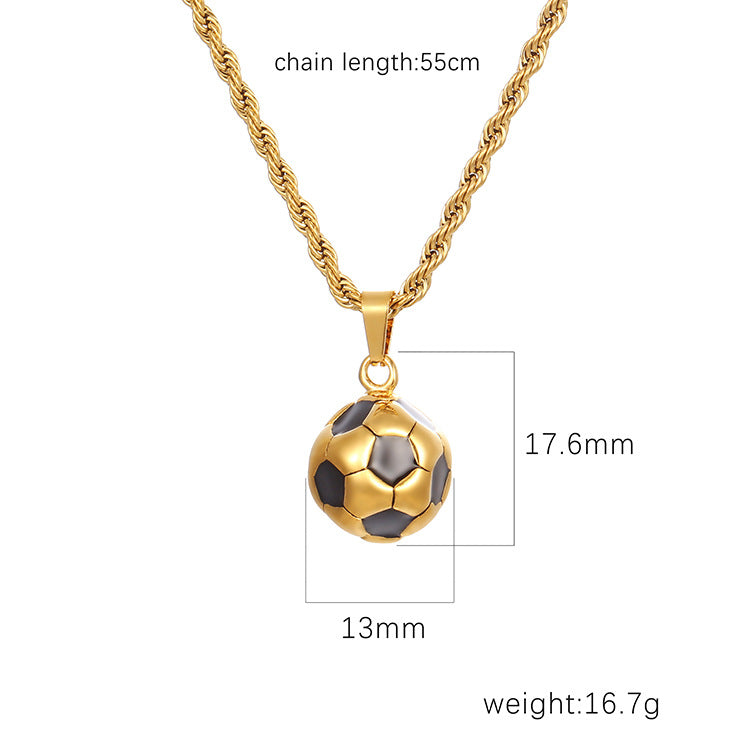 Stainless Steel Pendant Necklace 18K Gold-Plated Chain Trendy Jewelry Wholesale