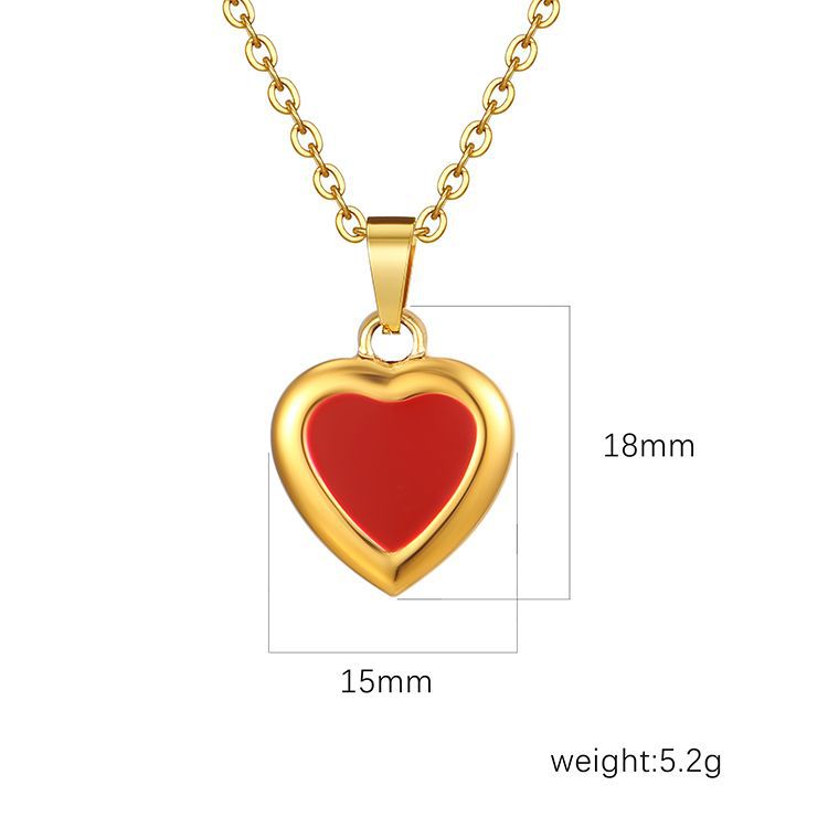 Stainless Steel Pendant Necklace 18K Gold-Plated Chain Trendy Jewelry Wholesale
