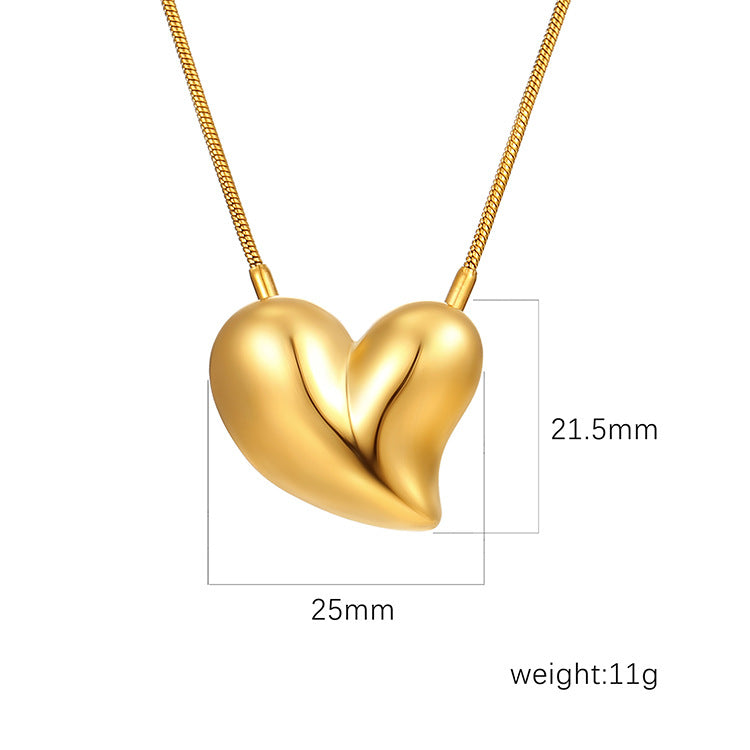 Stainless Steel Pendant Necklace 18K Gold-Plated Chain Trendy Jewelry Wholesale