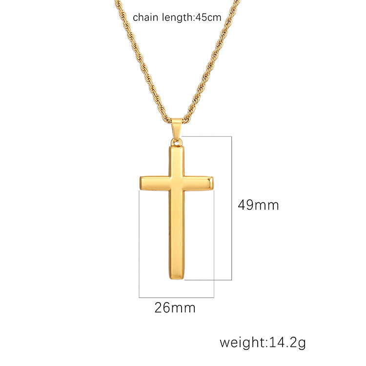Stainless Steel Pendant Necklace 18K Gold-Plated Chain Trendy Jewelry Wholesale