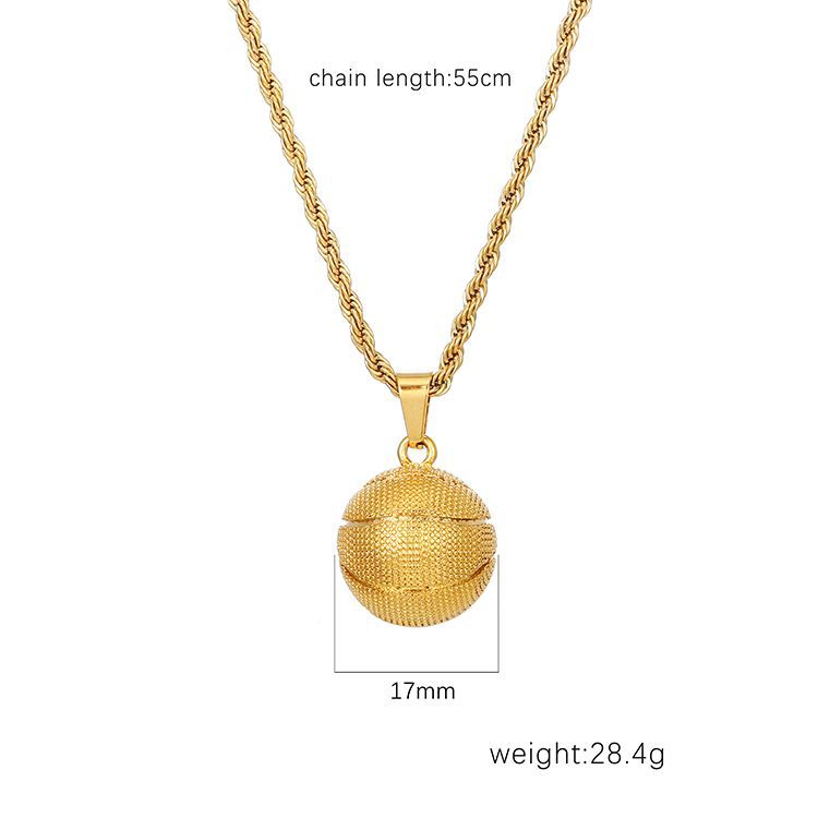 Stainless Steel Pendant Necklace 18K Gold-Plated Chain Trendy Jewelry Wholesale