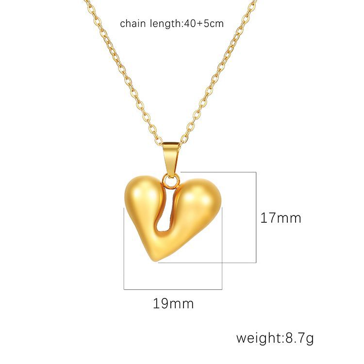 Stainless Steel Pendant Necklace 18K Gold-Plated Chain Trendy Jewelry Wholesale