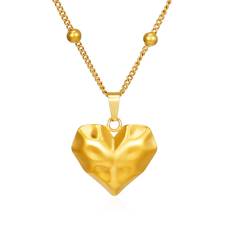 Stainless Steel Pendant Necklace 18K Gold-Plated Chain Trendy Jewelry Wholesale