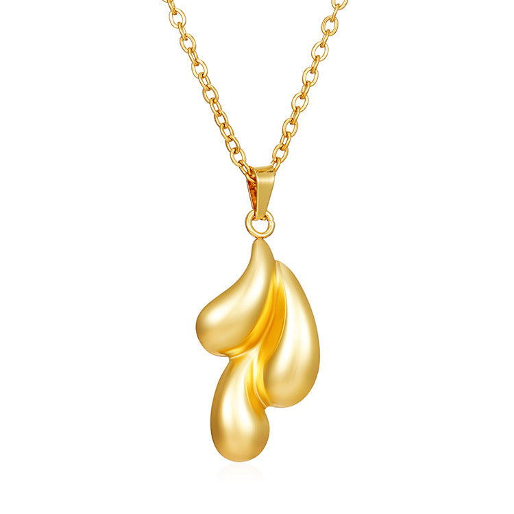 Stainless Steel Pendant Necklace 18K Gold-Plated Chain Trendy Jewelry Wholesale