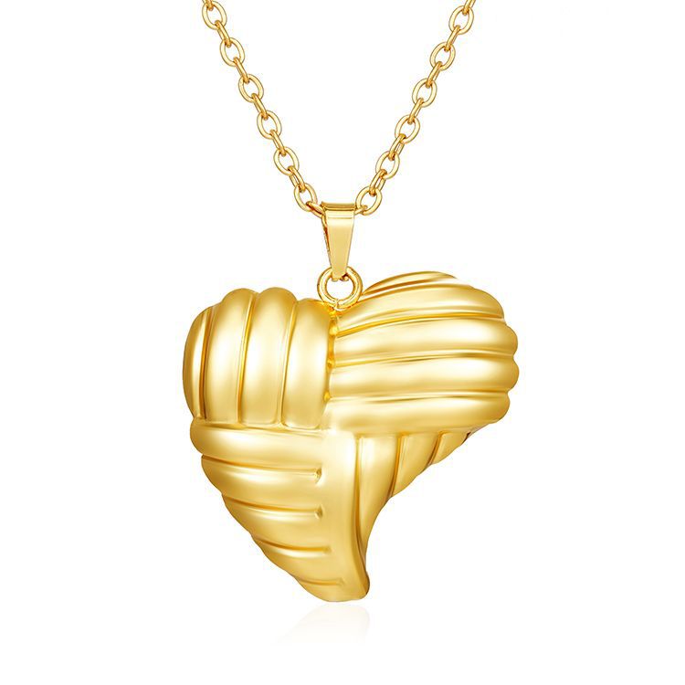 Stainless Steel Pendant Necklace 18K Gold-Plated Chain Trendy Jewelry Wholesale