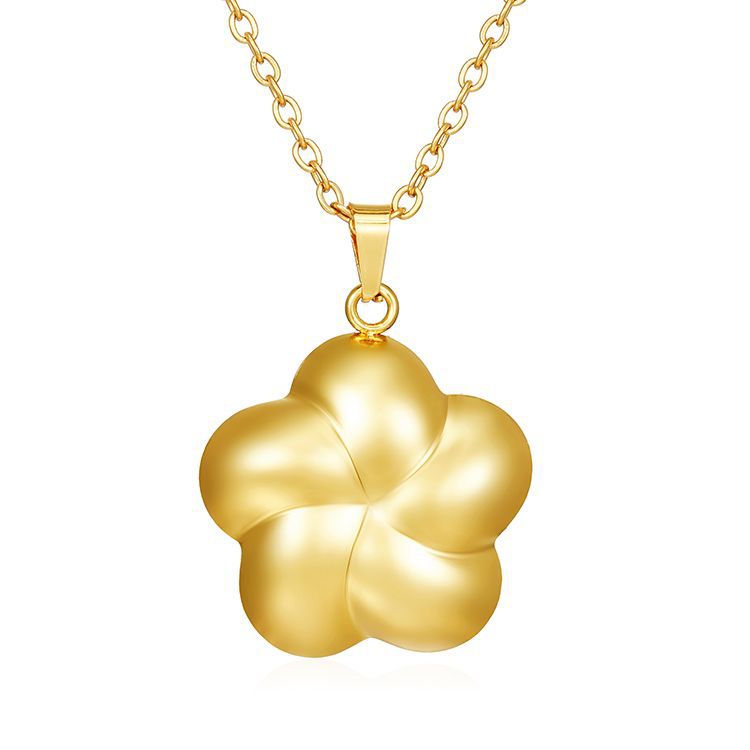 Stainless Steel Pendant Necklace 18K Gold-Plated Chain Trendy Jewelry Wholesale