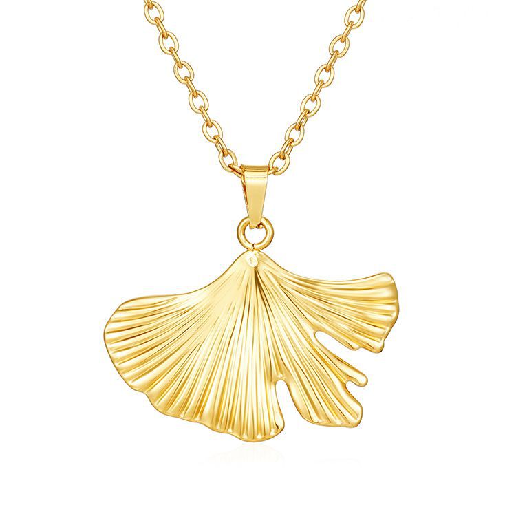 Stainless Steel Pendant Necklace 18K Gold-Plated Chain Trendy Jewelry Wholesale