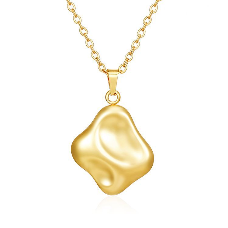 Stainless Steel Pendant Necklace 18K Gold-Plated Chain Trendy Jewelry Wholesale