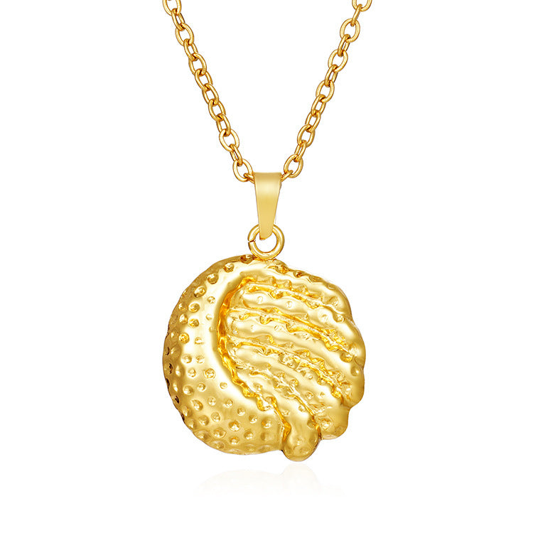 Stainless Steel Pendant Necklace 18K Gold-Plated Chain Trendy Jewelry Wholesale