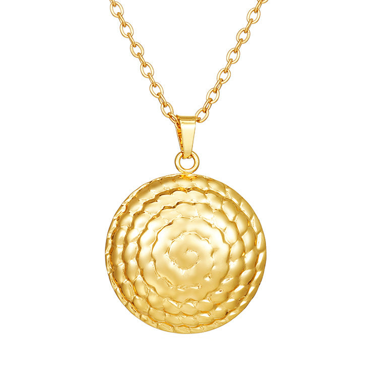 Stainless Steel Pendant Necklace 18K Gold-Plated Chain Trendy Jewelry Wholesale