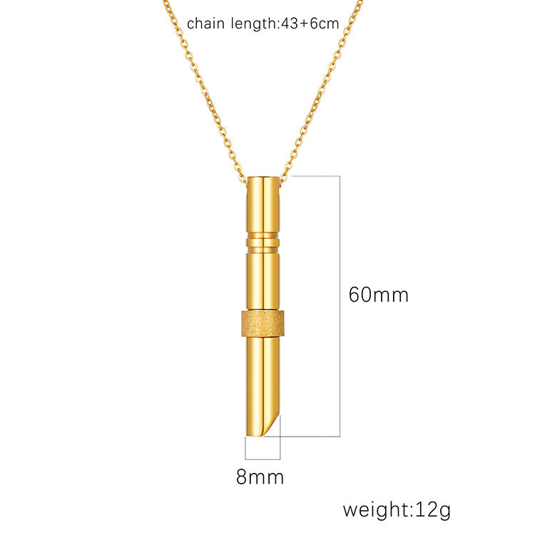 Stainless Steel Pendant Necklace 18K Gold-Plated Chain Trendy Jewelry Wholesale