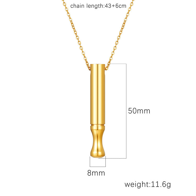 Stainless Steel Pendant Necklace 18K Gold-Plated Chain Trendy Jewelry Wholesale