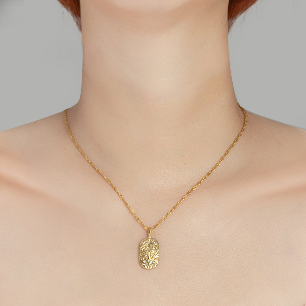 12 Zodiac Sign Pendant Necklace Luxury Gold-Toned Necklace