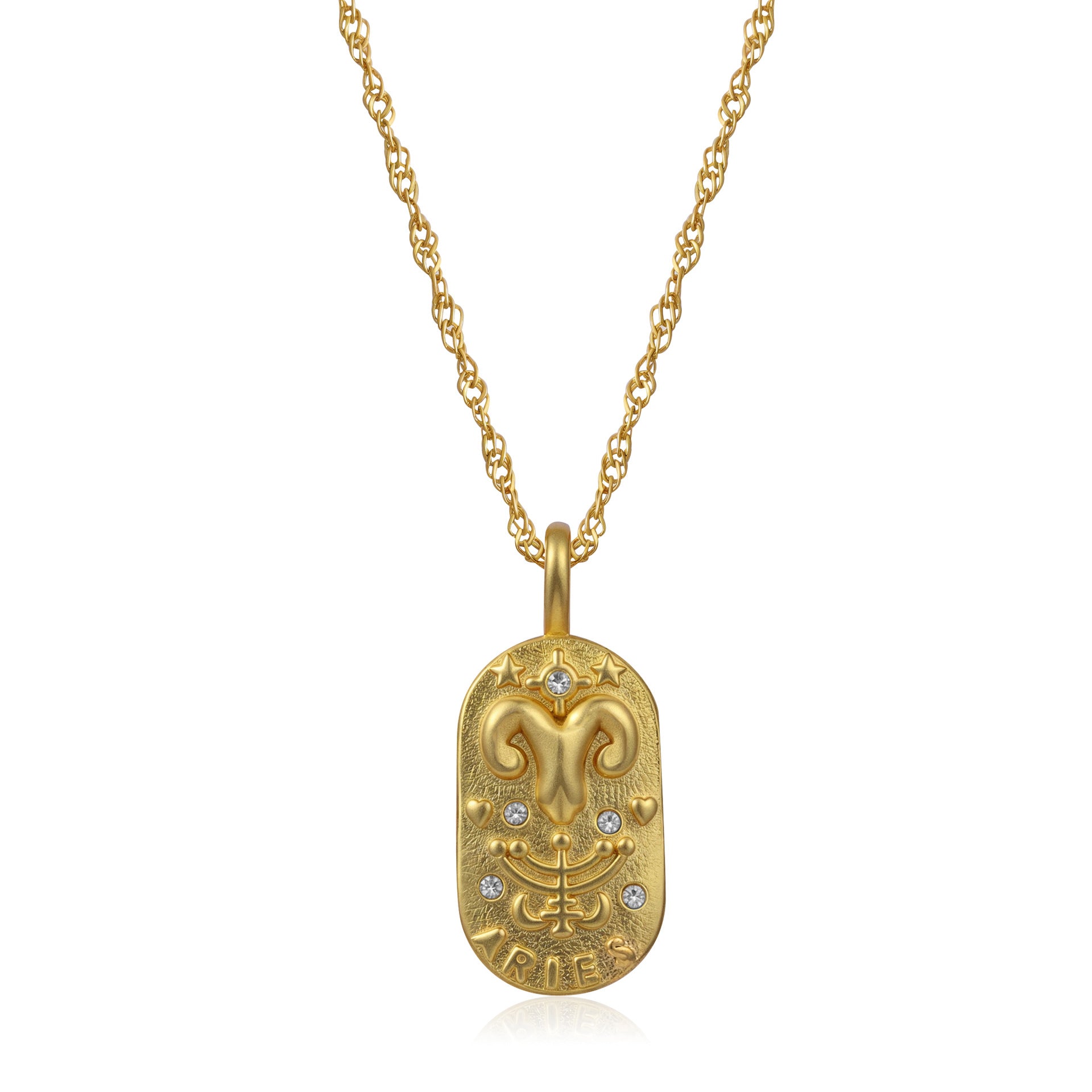 12 Zodiac Sign Pendant Necklace Luxury Gold-Toned Necklace