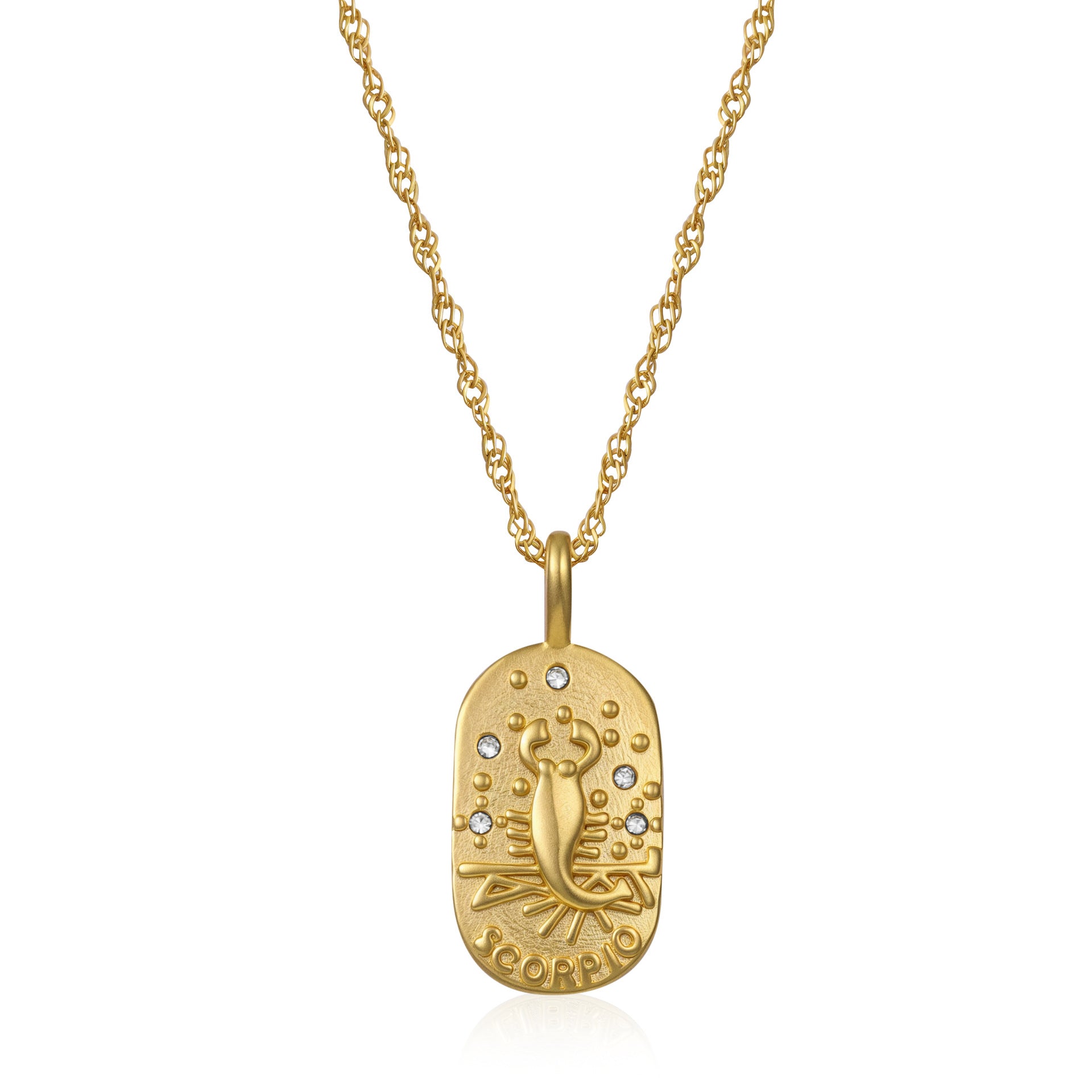 12 Zodiac Sign Pendant Necklace Luxury Gold-Toned Necklace