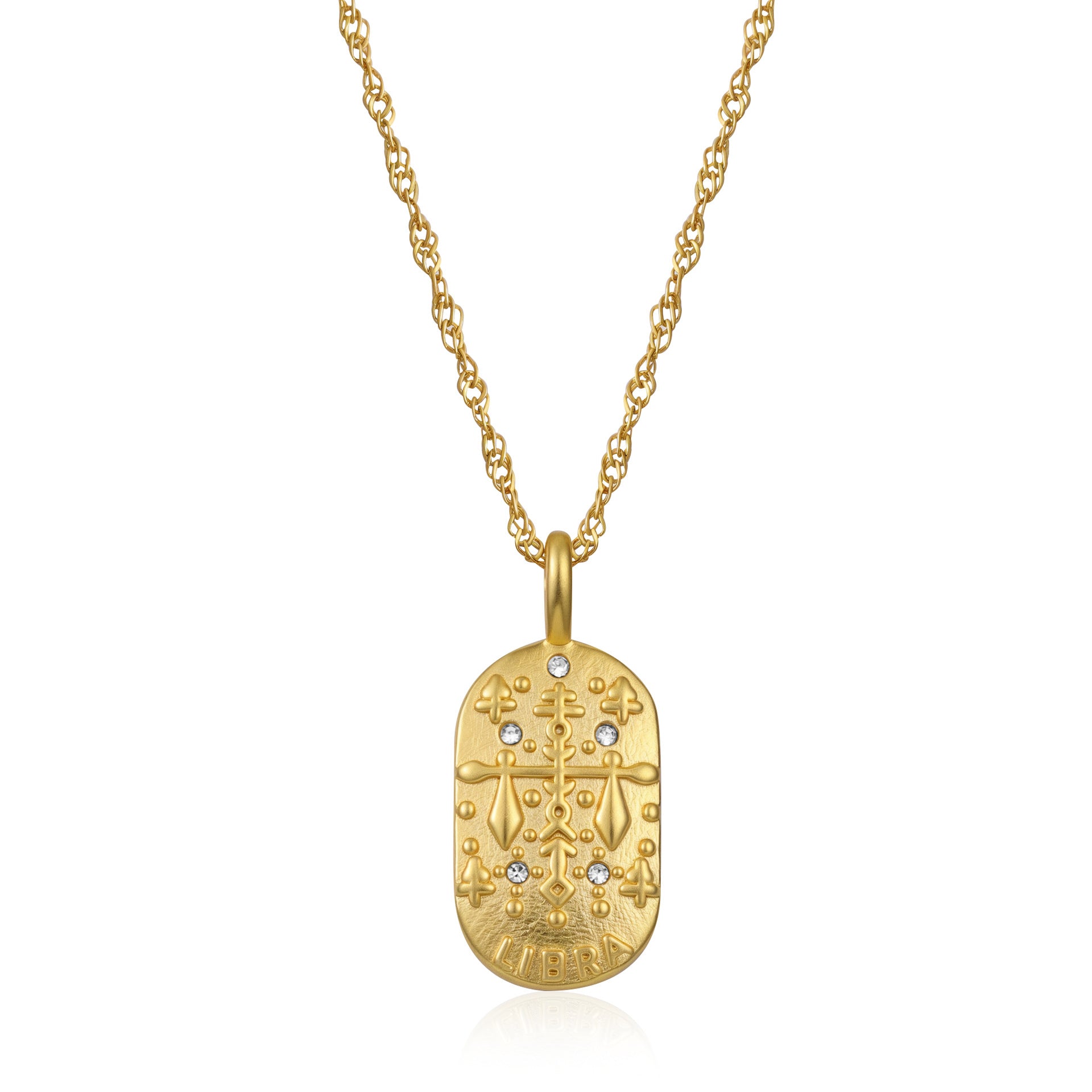 12 Zodiac Sign Pendant Necklace Luxury Gold-Toned Necklace