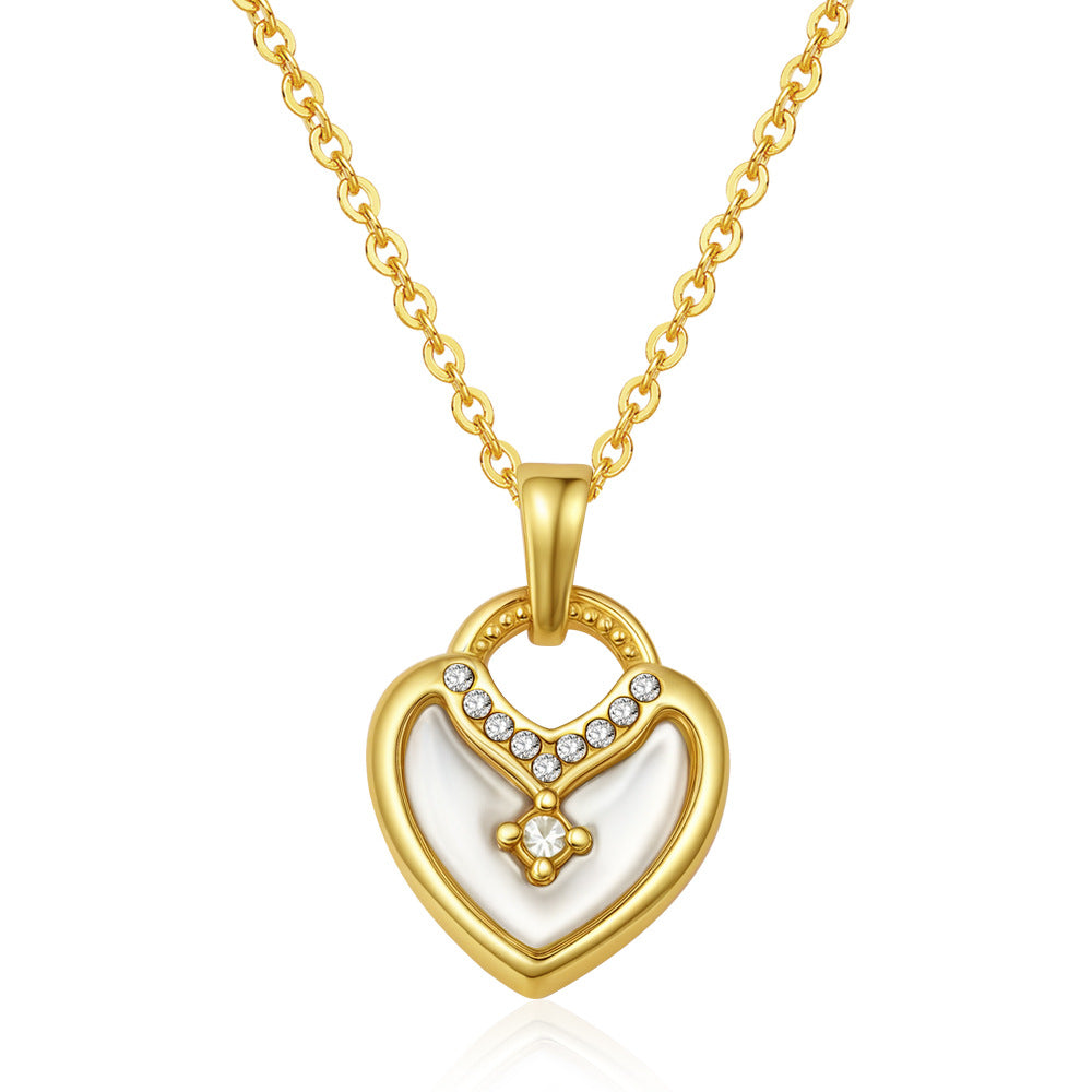 Stainless Steel Necklace Retro Geometric Collarbone-Length Necklace