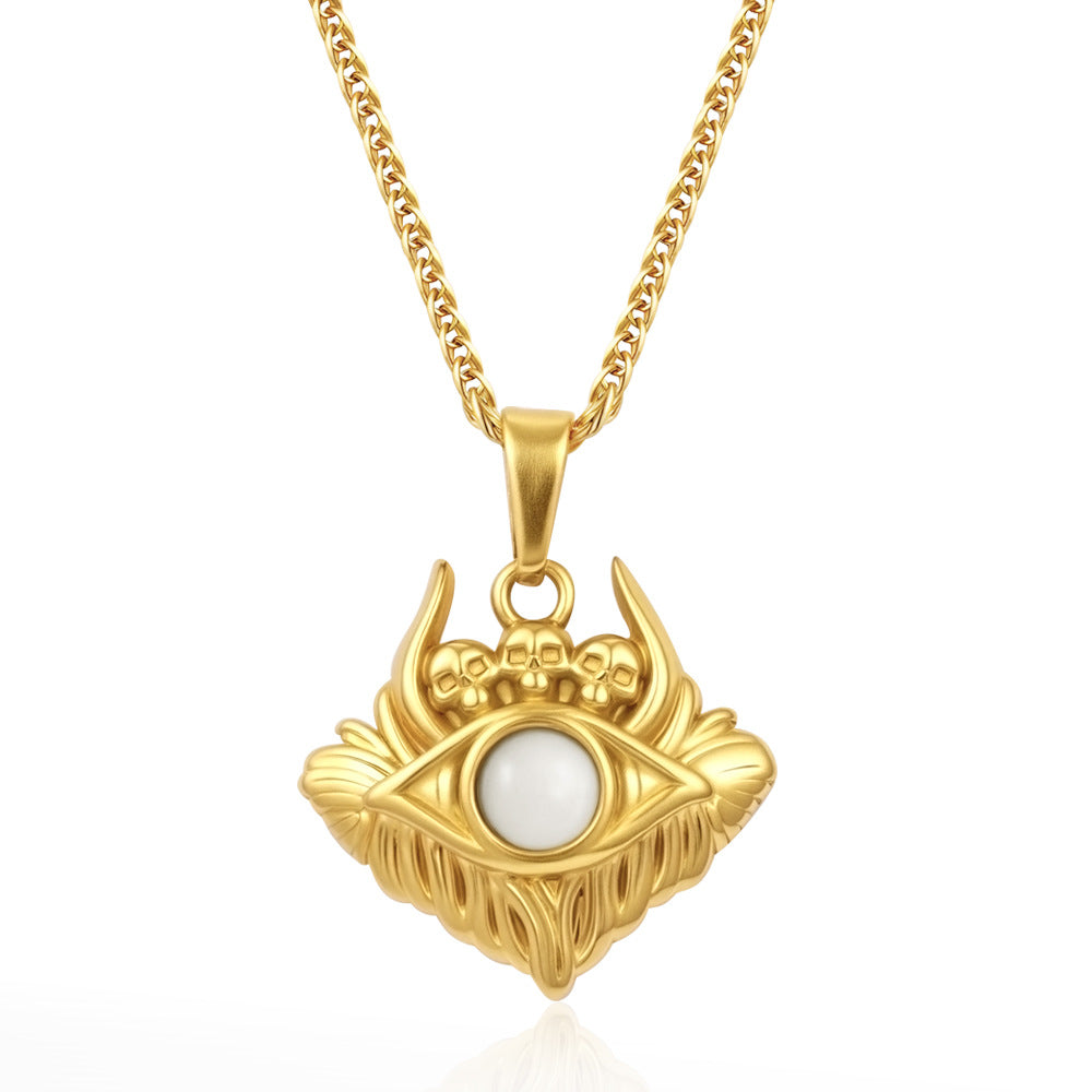 Stainless Steel Necklace Retro Geometric Collarbone-Length Necklace