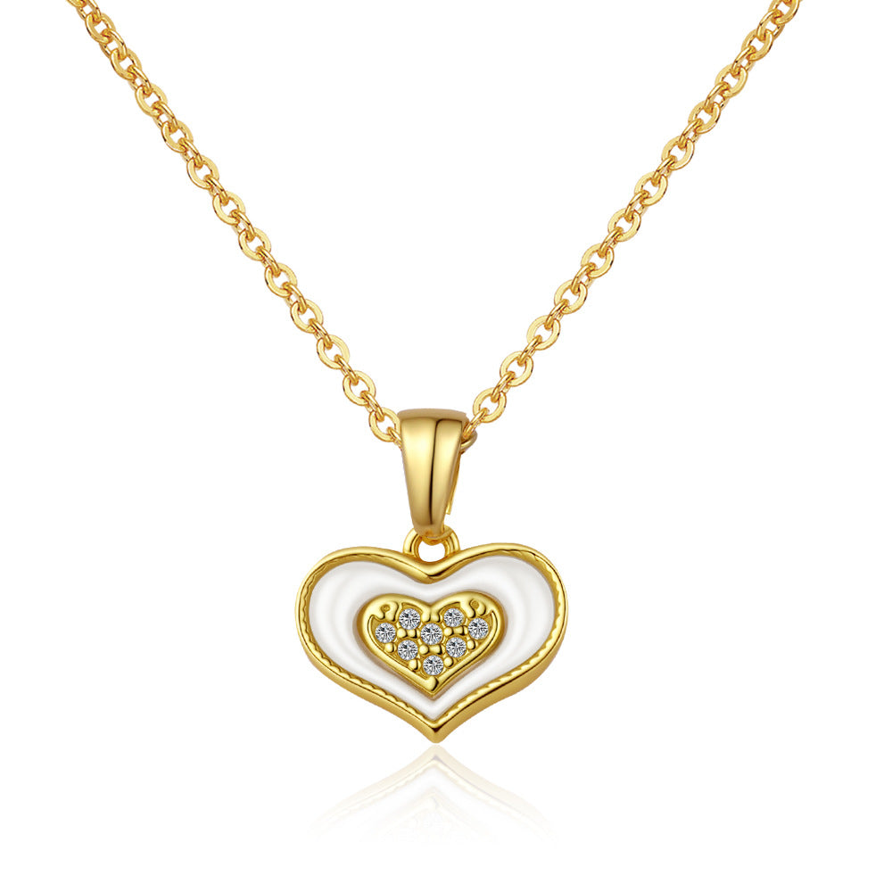 Stainless Steel Necklace Retro Geometric Collarbone-Length Necklace