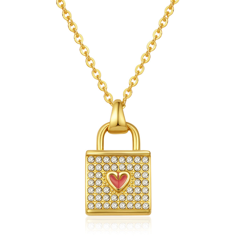 Stainless Steel Necklace Retro Geometric Collarbone-Length Necklace