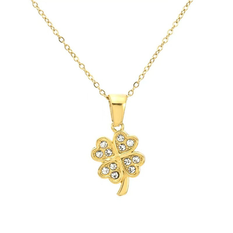 Stainless Steel Necklace Retro Geometric Collarbone-Length Necklace