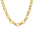 Custom Stainless Steel Plain Ring Oval Link Necklace Cuban Chain Necklace
