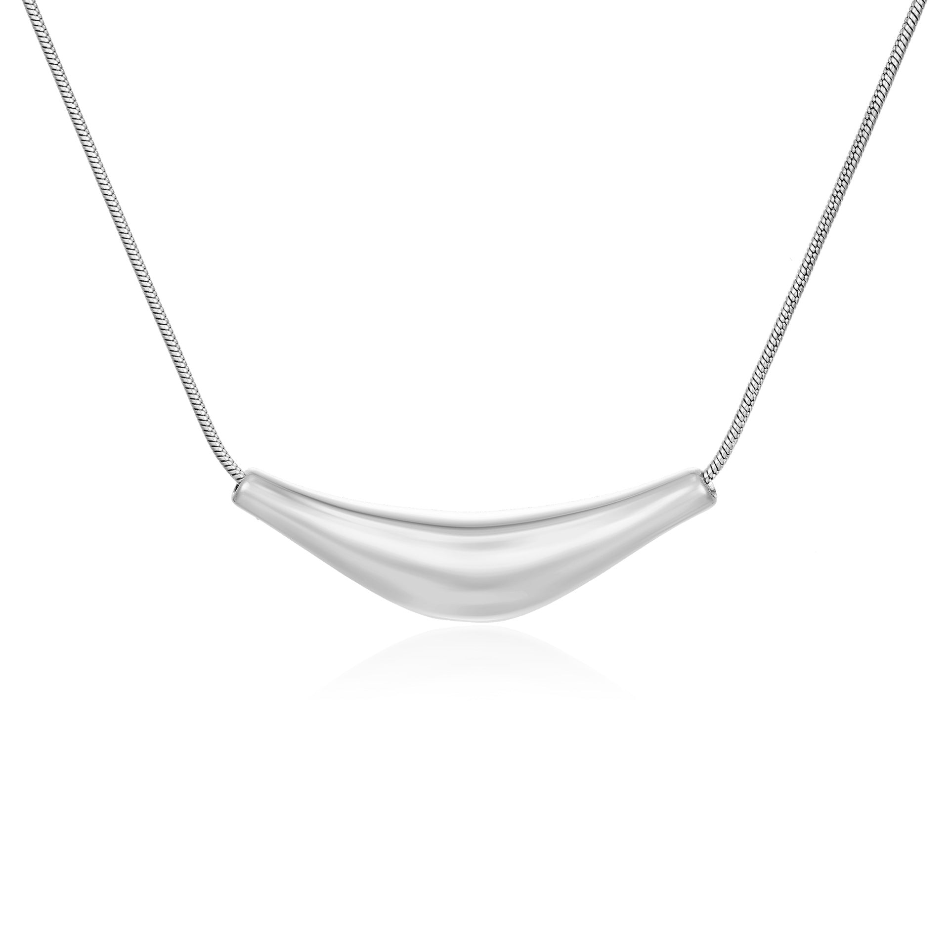 Minimalist Instagram-style necklace: Trendy, unique, hip-hop, niche design with a polished electroplated horn-shaped titanium steel chain