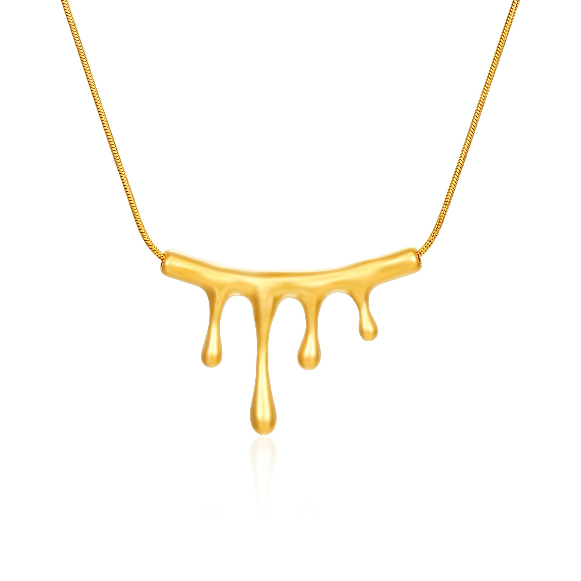 Minimalist Instagram-style necklace: Trendy, unique, hip-hop, niche design with a polished electroplated horn-shaped titanium steel chain