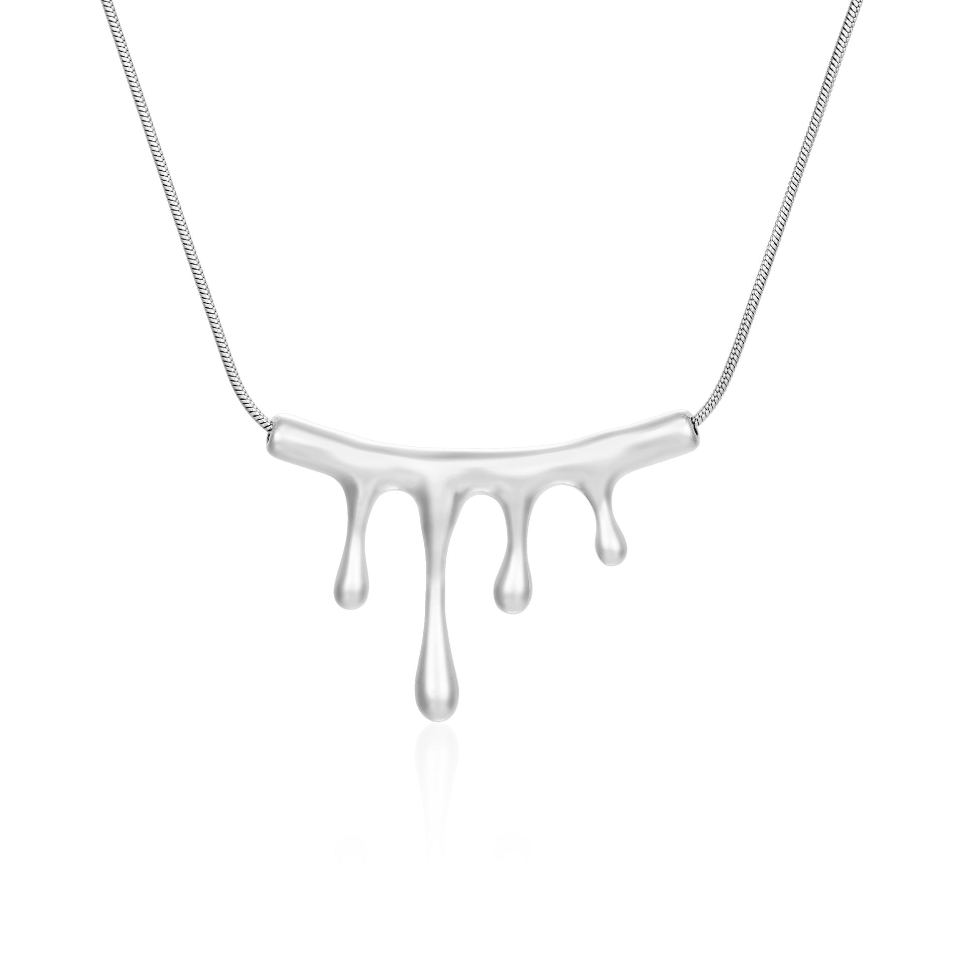 Minimalist Instagram-style necklace: Trendy, unique, hip-hop, niche design with a polished electroplated horn-shaped titanium steel chain