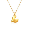 Minimalist and Stylish 3D Heart Necklace for Women: Asymmetrical, Irregular Heart Design with a Luxurious Look, Titanium Steel Collar Chain