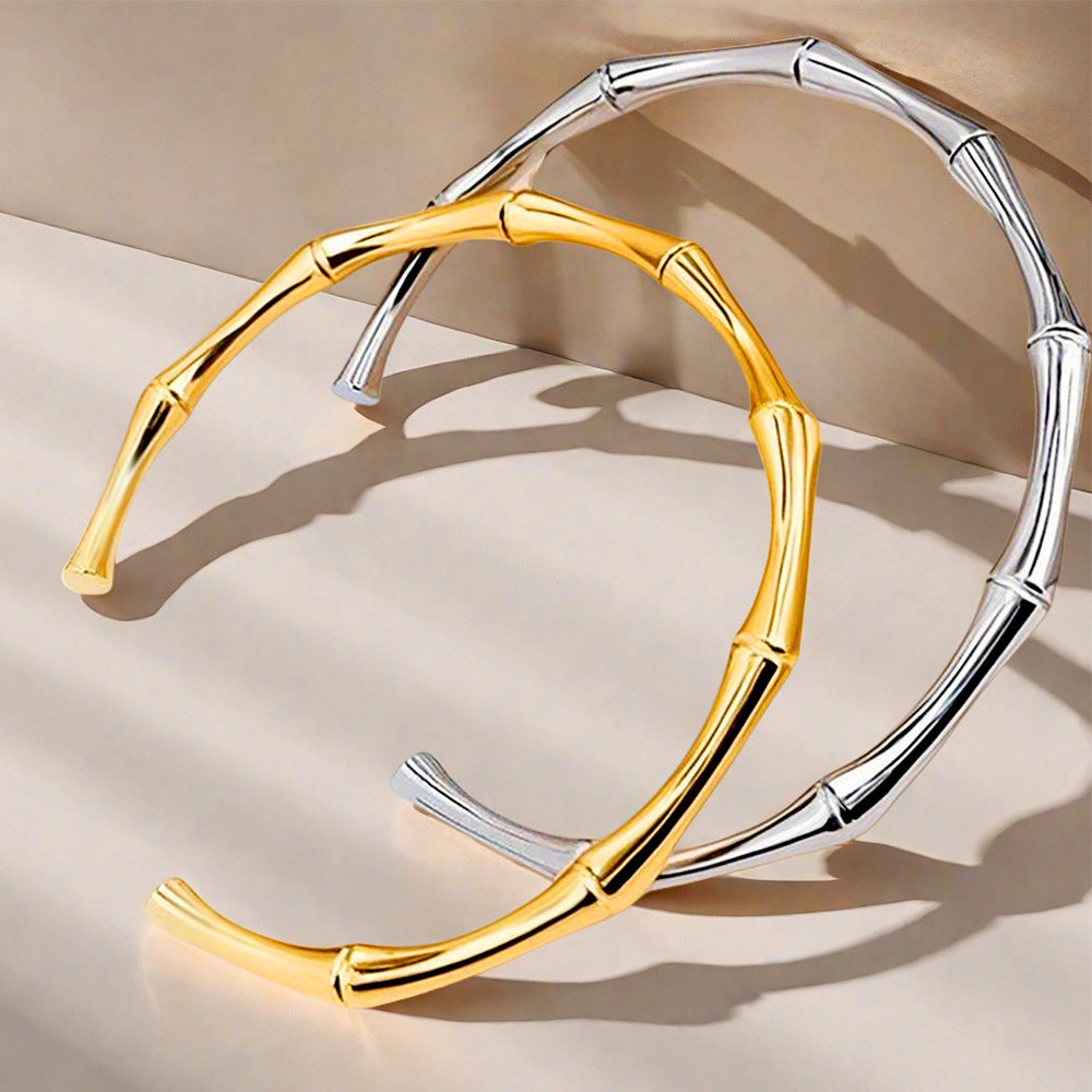 Minimalist Stainless Steel Open-Ended Bracelets Titanium Steel Jewelry Bracelets Wholesale