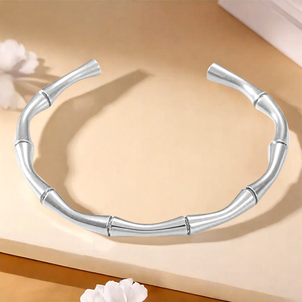 Minimalist Stainless Steel Open-Ended Bracelets Titanium Steel Jewelry Bracelets Wholesale