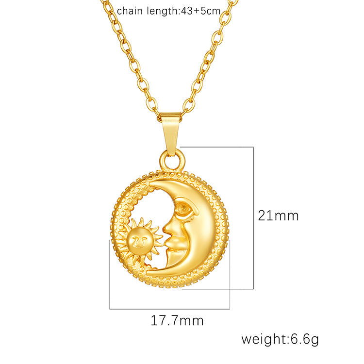 Trendy 18K Gold-Plated Stainless Steel Pendant Necklace for Women