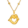 Trendy 18K Gold-Plated Stainless Steel Pendant Necklace for Women