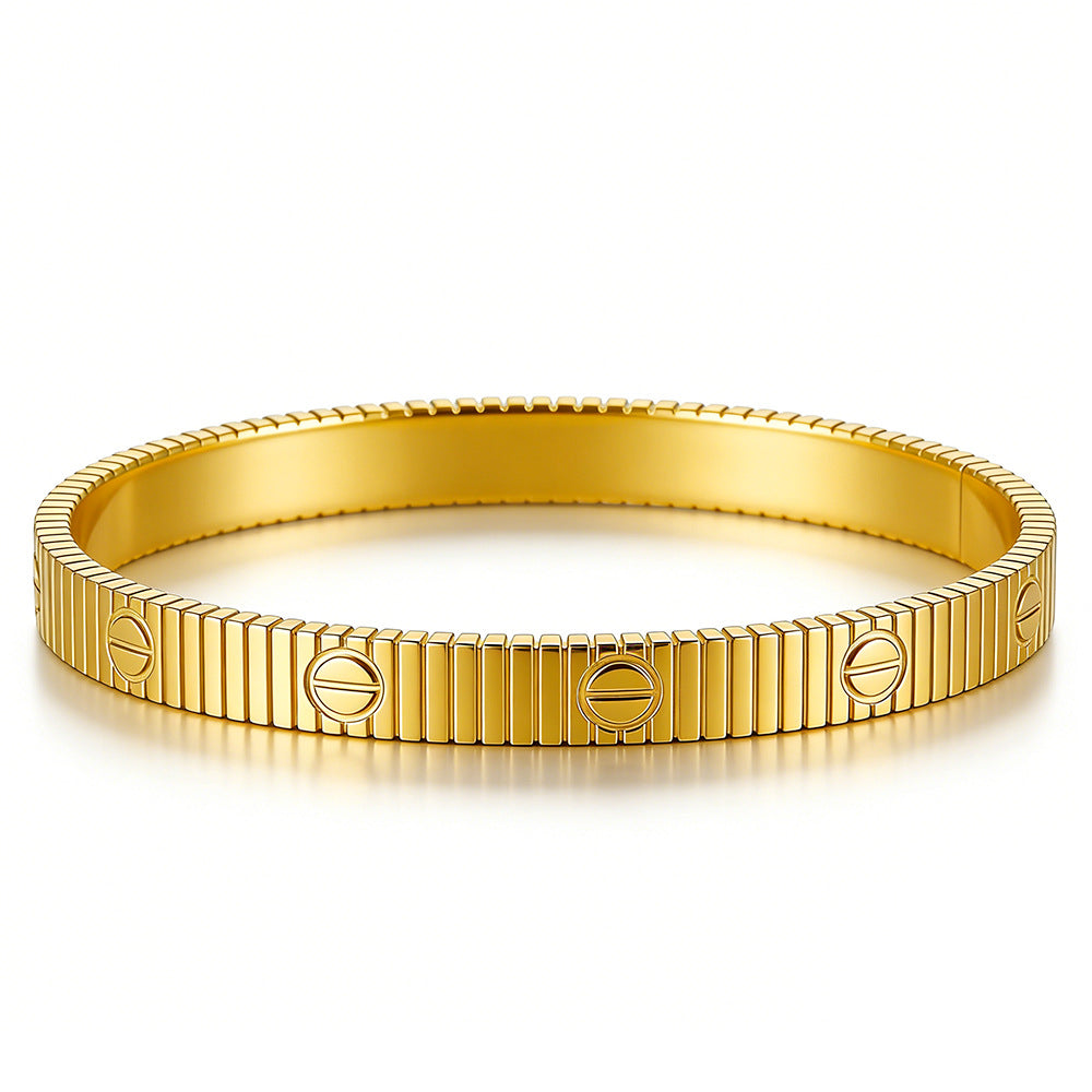 Stainless Steel lover's Bracelets Open-Style Fade-Resistant