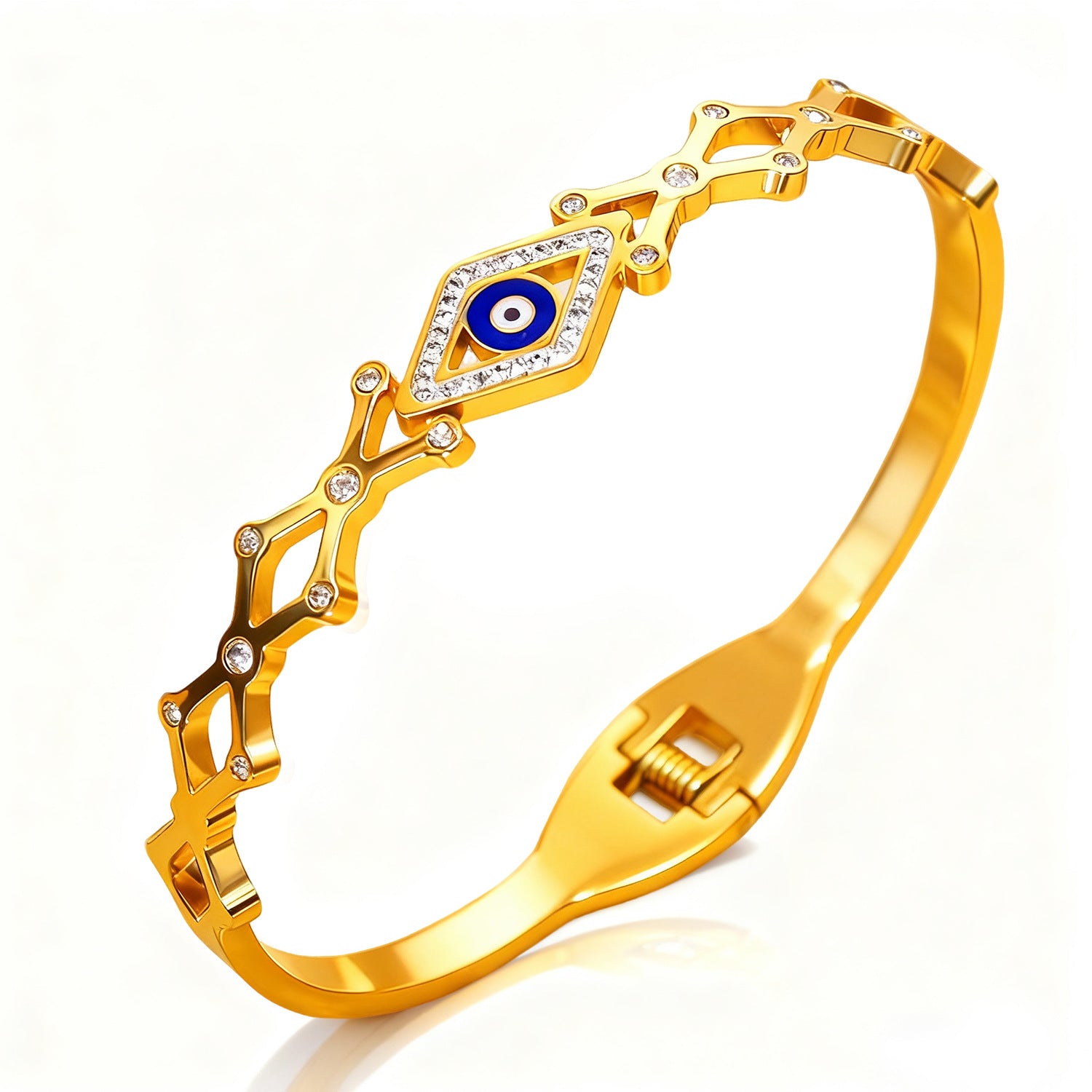 Devil's Eye Bracelet Vintage-inspired, Luxury-style, Diamond-studded, Titanium Steel, Fade-resistant