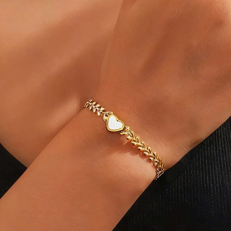 Charity Bracelet Instagram-Style, Hip-Hop, Fade-Resistant, Light Luxury, Trendy, Double-Layered