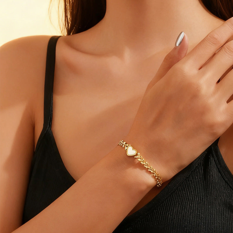 Charity Bracelet Instagram-Style, Hip-Hop, Fade-Resistant, Light Luxury, Trendy, Double-Layered