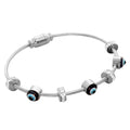 Stainless Steel Devil's Eye Bracelet Sophisticated Diamond-Studded Instagram-Style Bracelet