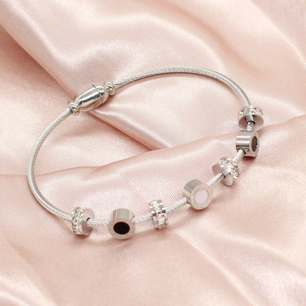 Roman Numeral Bracelet A Minimalist, Sophisticated, and High-End Stainless Steel Bracelet Popular in Europe and the U.S.