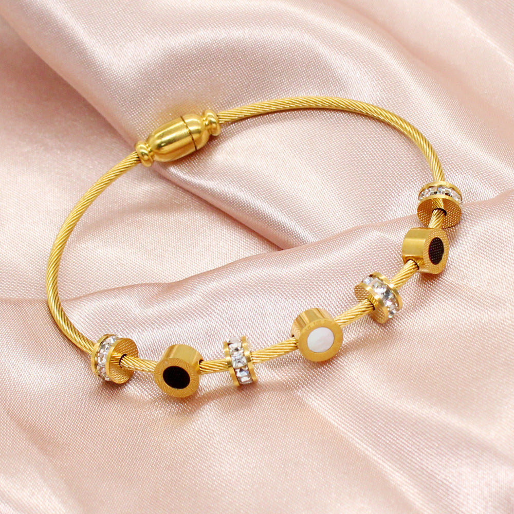 Roman Numeral Bracelet A Minimalist, Sophisticated, and High-End Stainless Steel Bracelet Popular in Europe and the U.S.