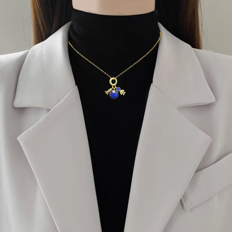 Wholesale Titanium Steel Star Series Necklace Planet Moon Astronaut Pendant Necklaces Jewelry