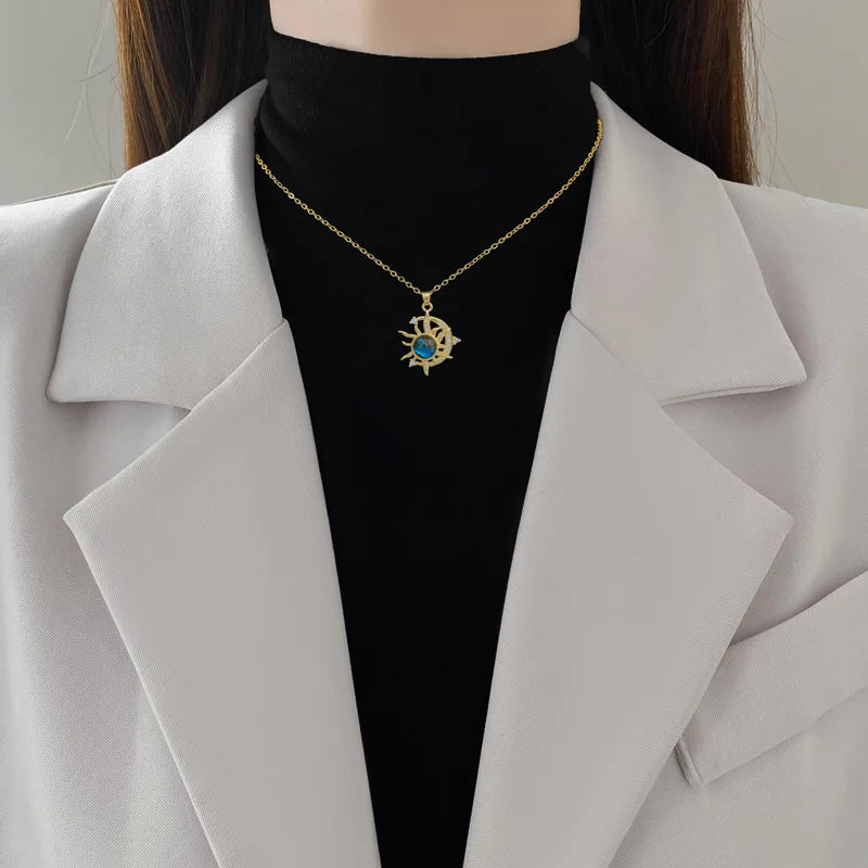 Wholesale Titanium Steel Star Series Necklace Planet Moon Astronaut Pendant Necklaces Jewelry