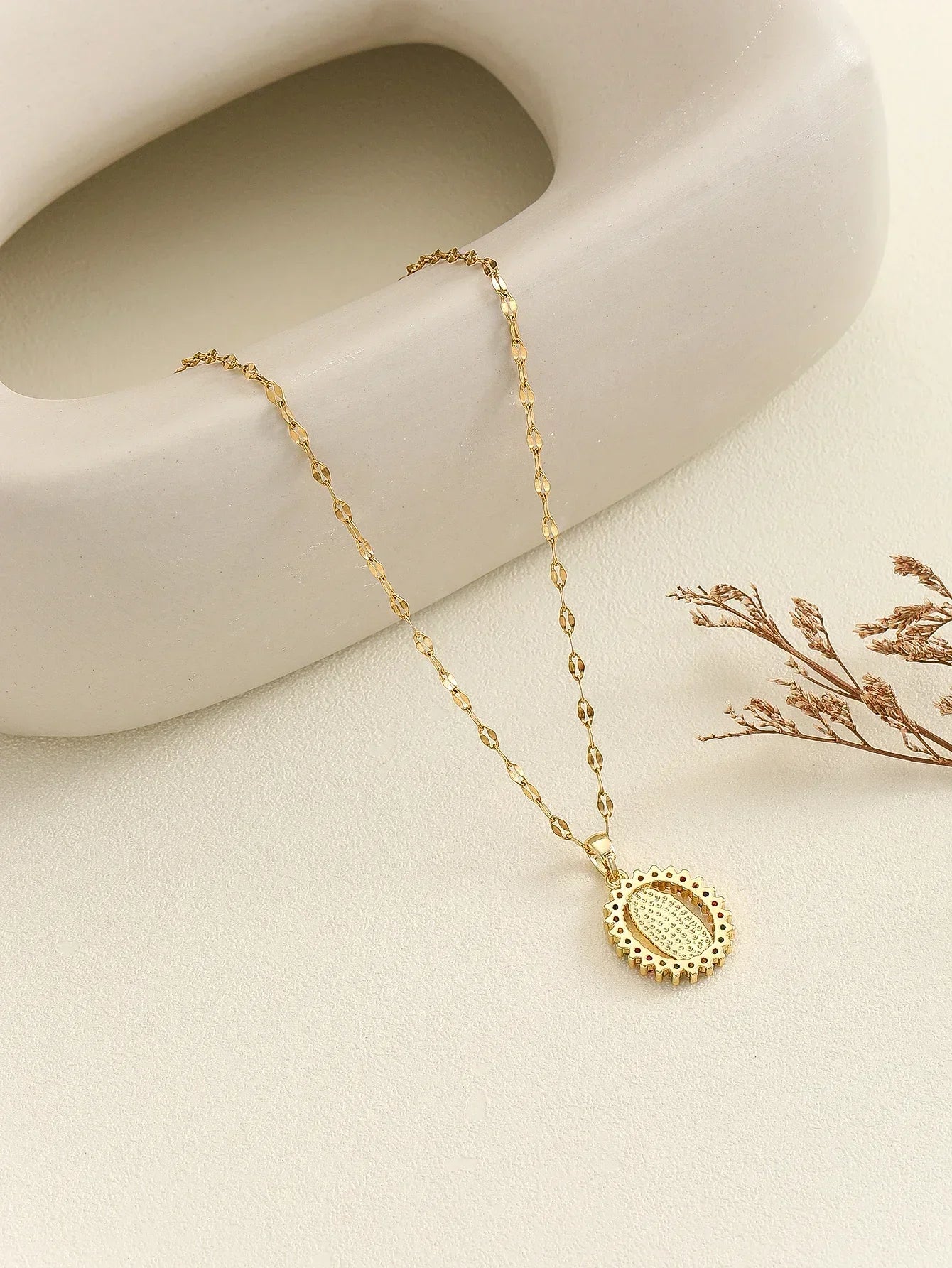Gorgeous Women's All Sky Star Micro Inlaid Colorful Zircon Virgin Mary Hollow Necklace