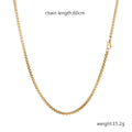Fashionable 18K Gold-Plated Stainless Steel Figaro Necklace Trendy and Versatile Titanium Steel Chain Necklace