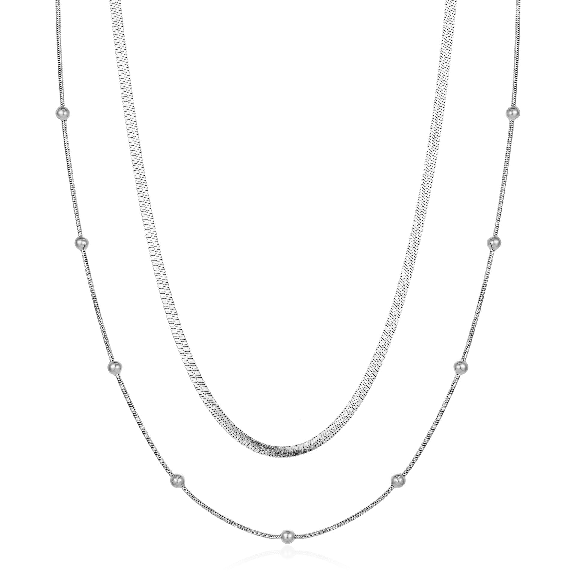 Fashionable 18K Gold-Plated Stainless Steel Figaro Necklace Trendy and Versatile Titanium Steel Chain Necklace