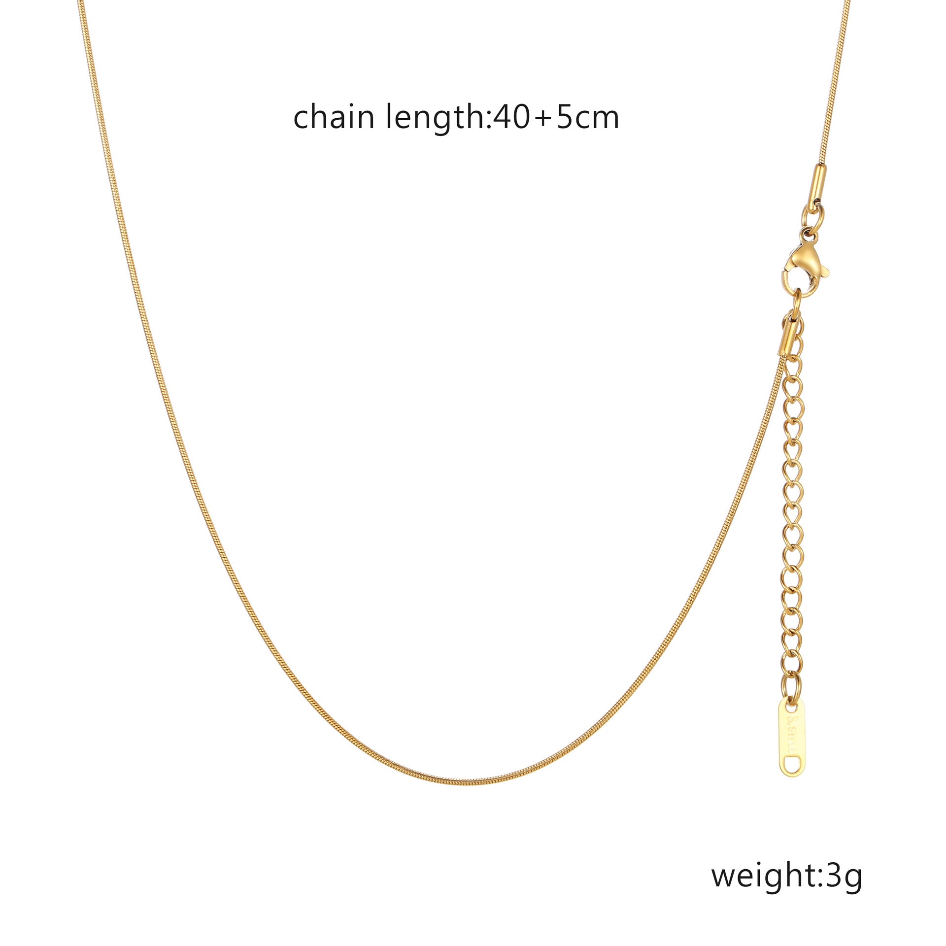 Fashionable 18K Gold-Plated Stainless Steel Figaro Necklace Trendy and Versatile Titanium Steel Chain Necklace